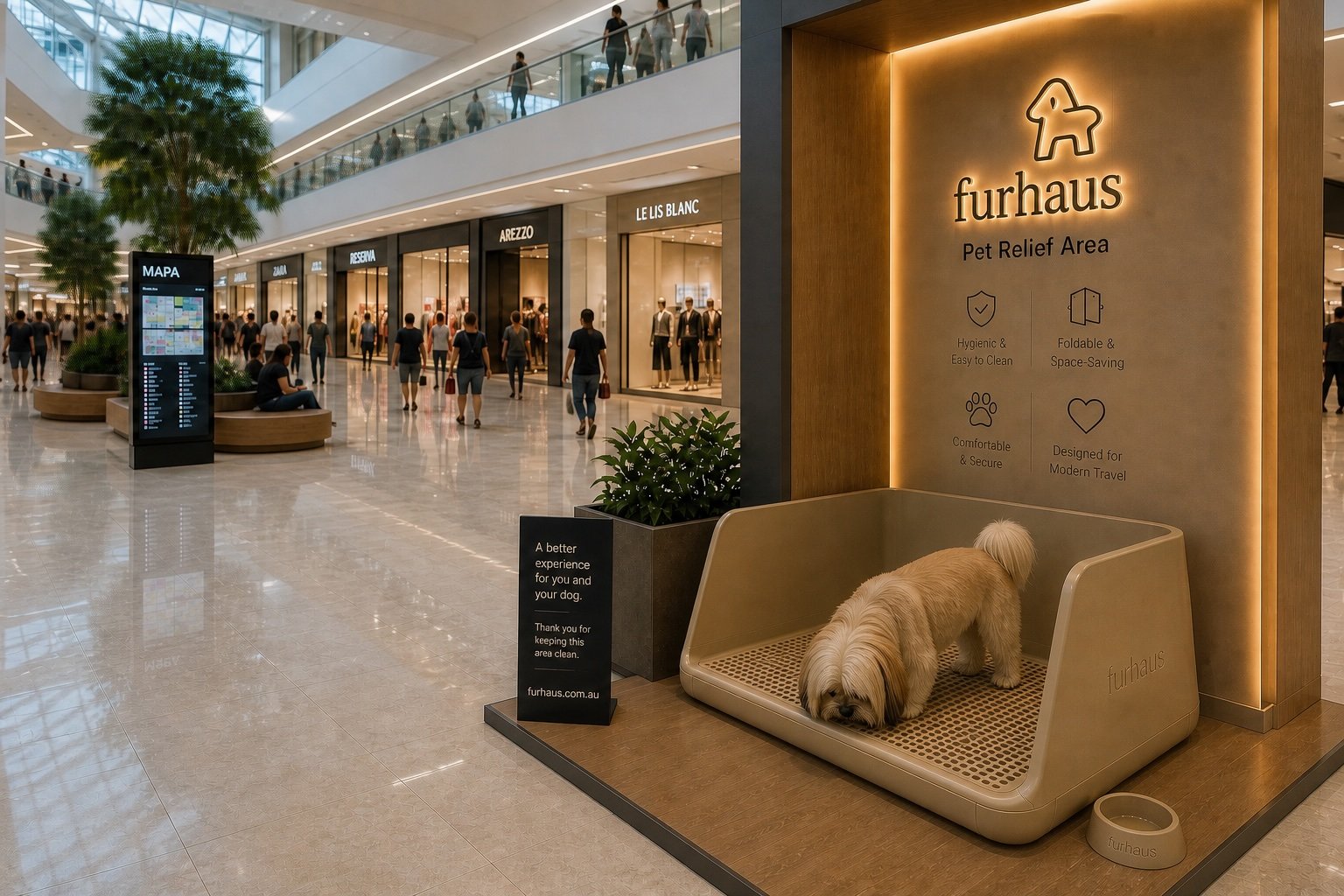 Furhaus Pet Relief Area at a shopping centre